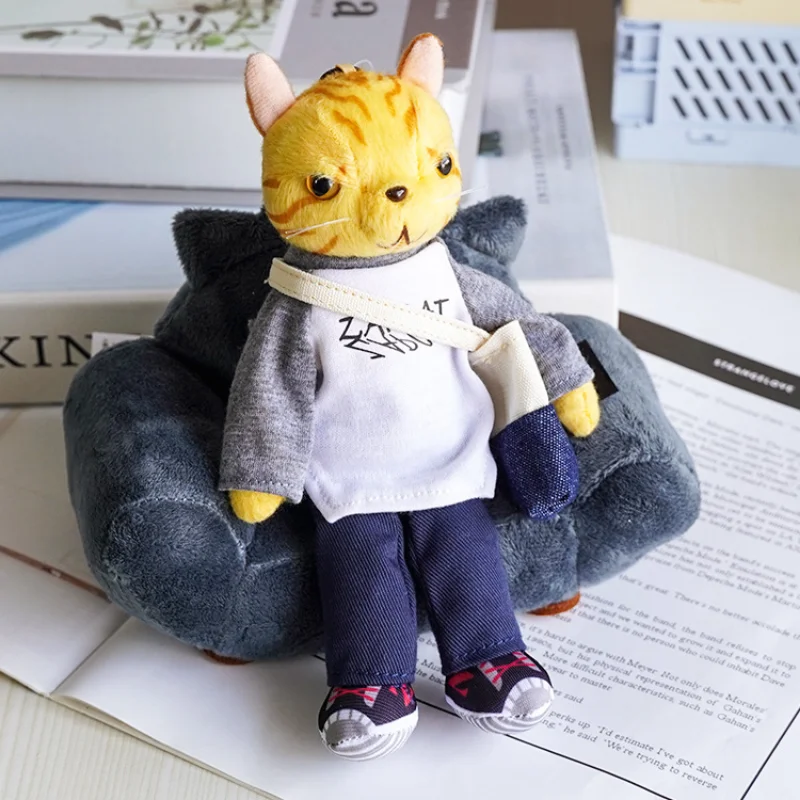 2023 New Cartoon Cool Cat Pulling Cat Plush Pendant Doll Cute