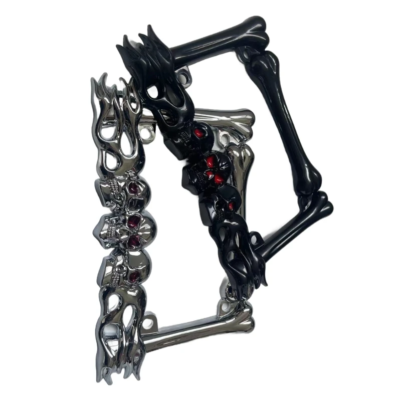 

Black Plastic Skull Motorcycle License Plate Frame Holder License Plates Holder