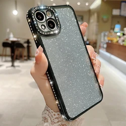Luxury Bling Glitter Diamond Rhinestone Bumper Case with Sequin Cover - iPhone 13 Pro Max (Alpine Green)