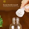 10-200ml Empty Dropper Bottle Transparent Plastic Refillable Nozzle Dropper with Cap Small Extrusion Bottle Portable Packing 5