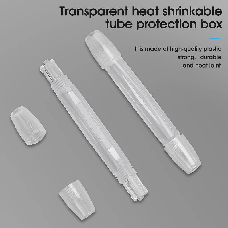 Hot Melt Optical Fiber Interface Protection Box Leather Fiber Optic Cable Fusion Heat Shrink Tubing Protection Box FTTH 100PCS