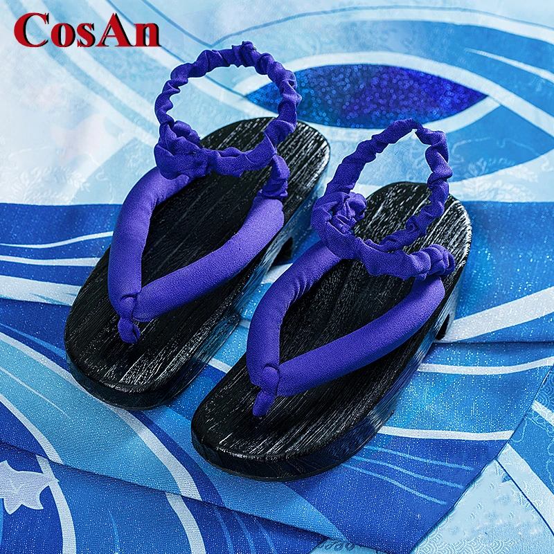 

CosAn Game Genshin Impact Wanderer/Shikanoin Heizou/Zhongli Shoes Cosplay Universal Combat Clogs Role Play Used