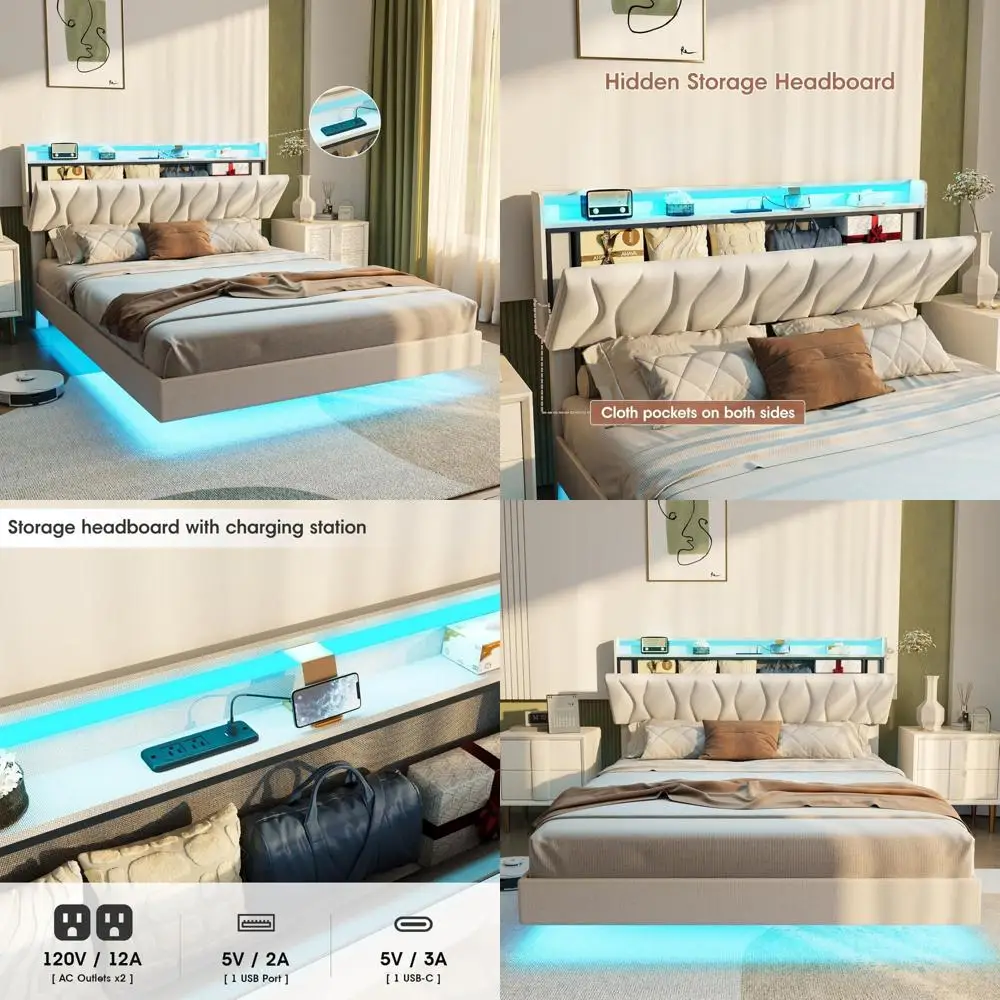 Queen Floating Bed Frame 1