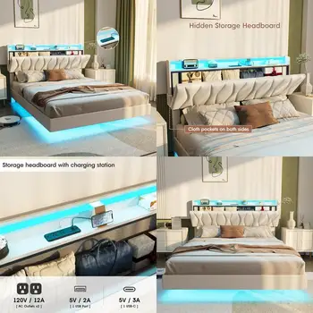 Queen Floating Bed Frame 1