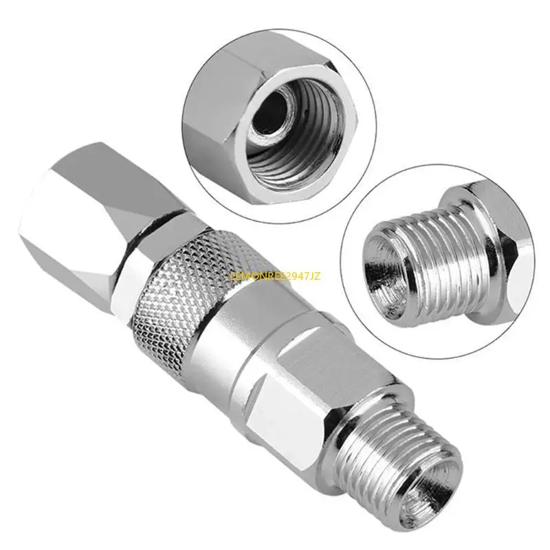 63HA Pack of 2 Sturdy Stainless Steel Airless Sprayer Joint Connectors 1/4 Inch Accessory with Various Paint Sprayers