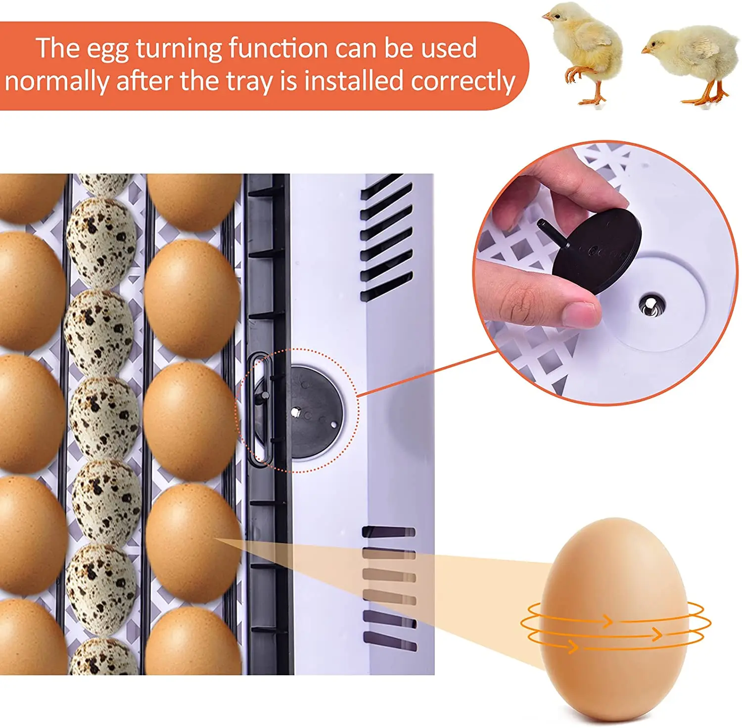 HHD 12 36 egg incubator Rotating Shaft Plastic Spare Part