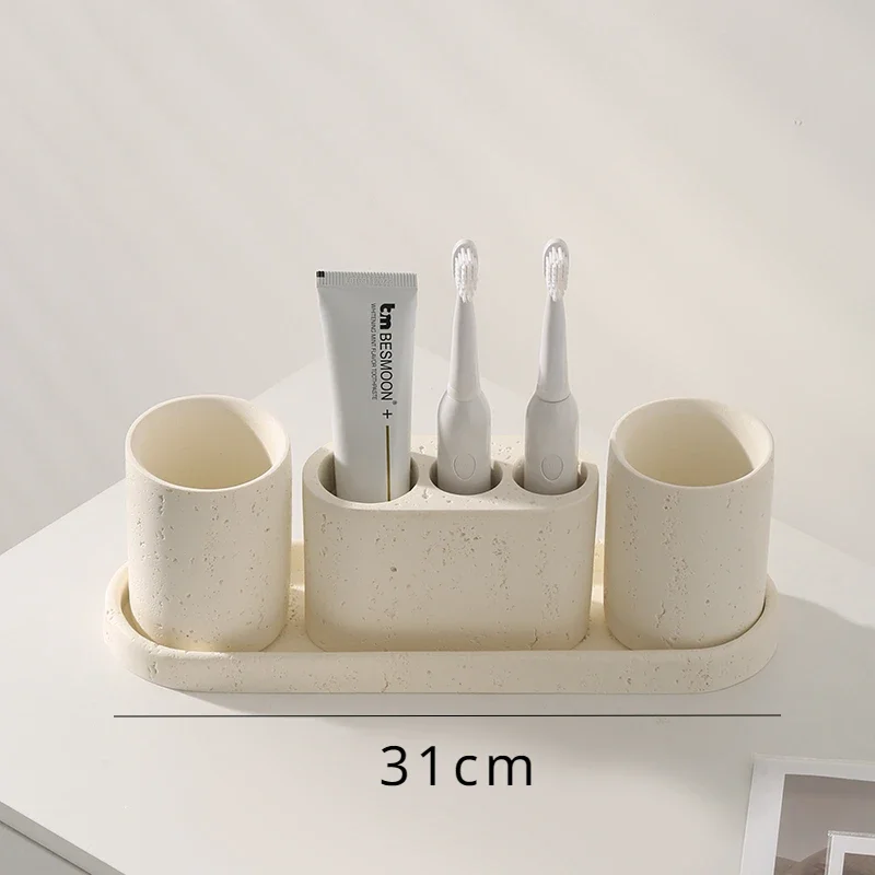 Bathroom Lotion Bottles Toothbrush Holders Trays Toiletry European Home Bathroom Products Hotel Electric Toothbrush Shelves bathroom accessories set