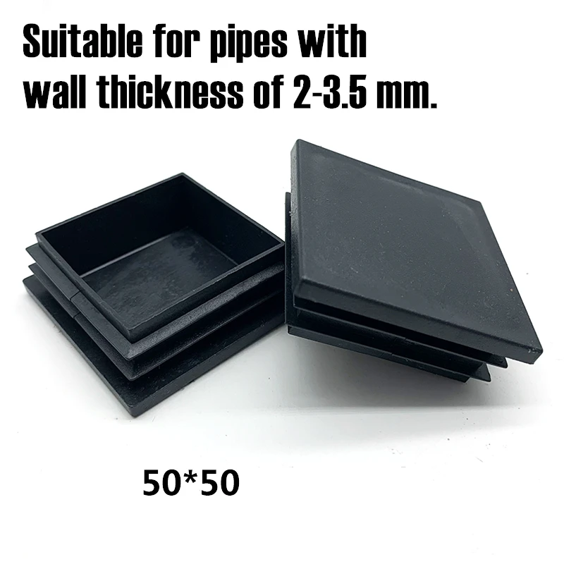 Pipe End Cap 40x40 60x60mm Plastic pipe inner plug Dust Cover Square Steel tube Blanking End Cap Bung For Furniture chair table Leg Protector