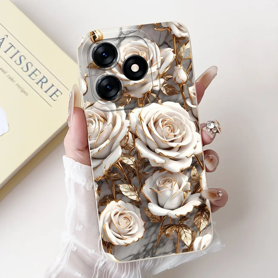 Fashion Flower Bowknot Soft Silicone Bumper Case in Liquid Finish
