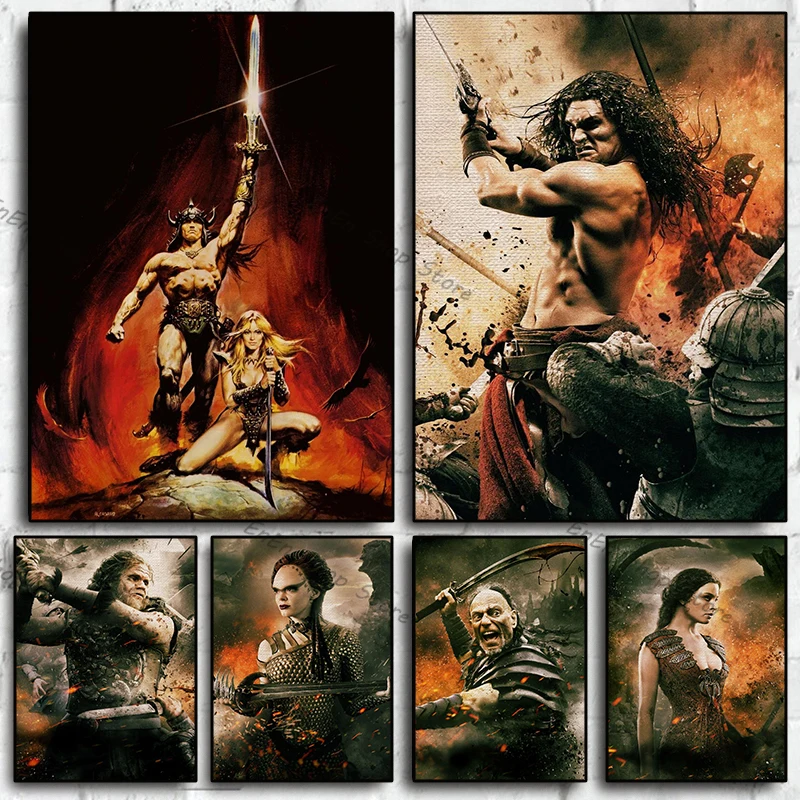 Conan The Barbarian Poster Canvas Painting Print Modern Family Bedroom Wall Art christmas wall art wall art
