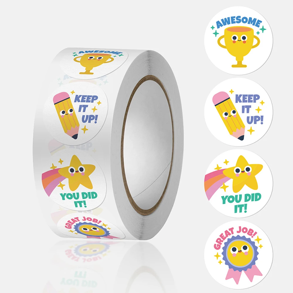 50-500pcs 1inch Round Cartoon Toys Stars Stickers For Kids Teacher Reward  Encourage Sticker Office Seal Label Animal Label - AliExpress