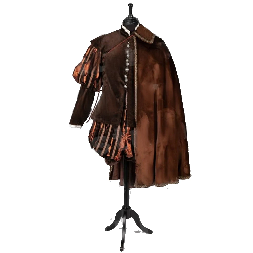 1600S Histical Tudor Elisabettiano Vestito Cosplay In Velluto Da Uomo Rinascimentale Tudor King Prince Abiti Set Completo Vestito Tudor Medievale