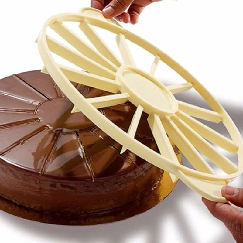 Cake Tools 10/12 Slices Cake Equal Portion Cutter Round Bread Mousse Divider Slice Marker Baking