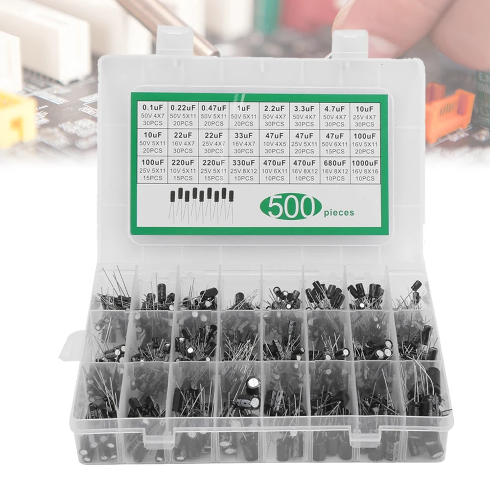 Aluminum Electrolytic Capacitor Assortment Kit 16-50V 0.1-1000uF