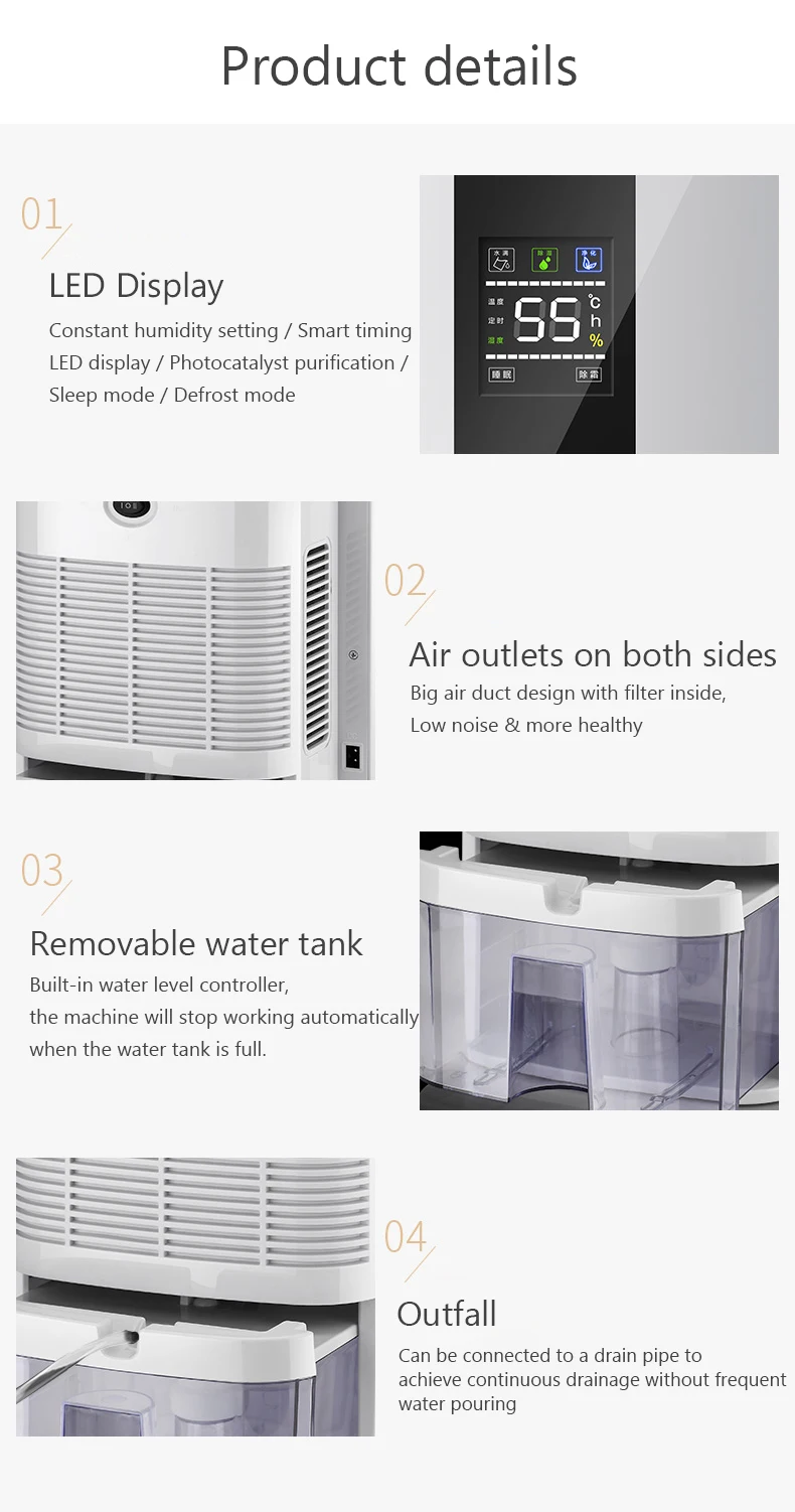 2200ml desumidificador remoto inteligente 110v 220v secador