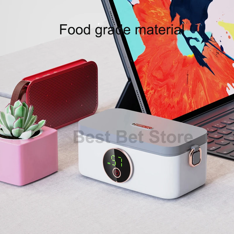 COCOBELA Electric Lunch Box Portable Food Warmer for Car and Home,Leak  Proof Food Hater Lunch Box,Removable 304 Stainless Steel Container, SS  Knife 