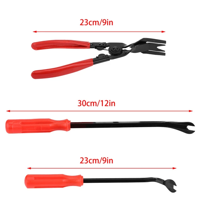 9 Zoll 12 Zoll Auto Autore paratur Werkzeug Trimm platte Clip Entferner  Entfernung Kohlenstoffs tahl Zange Handwerkzeuge rot schwarz 3 teile/satz  23/30cm - AliExpress