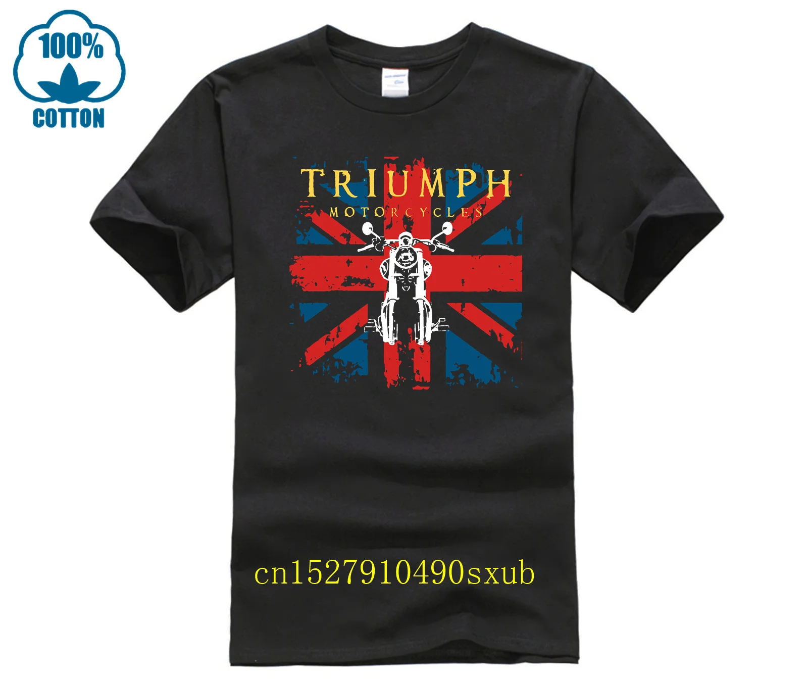 Distressed Triumphs Motorcycles T-Shirt Quirky T-Shirt Hot Sale Character for Men Basic Solid Summer