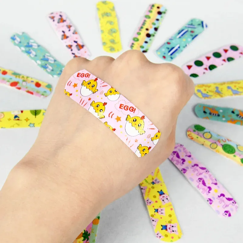 60/120Pcs kawaii cartoon animal pattern waterproof band aid hemostasis adhesive baby bandages wound plaster patches for kids