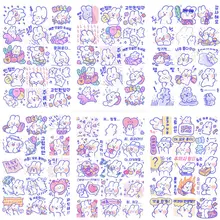 

New 240 non-repeating stickers hand account material this soft cute rabbit stickers Korean ins cartoon cute expression pack