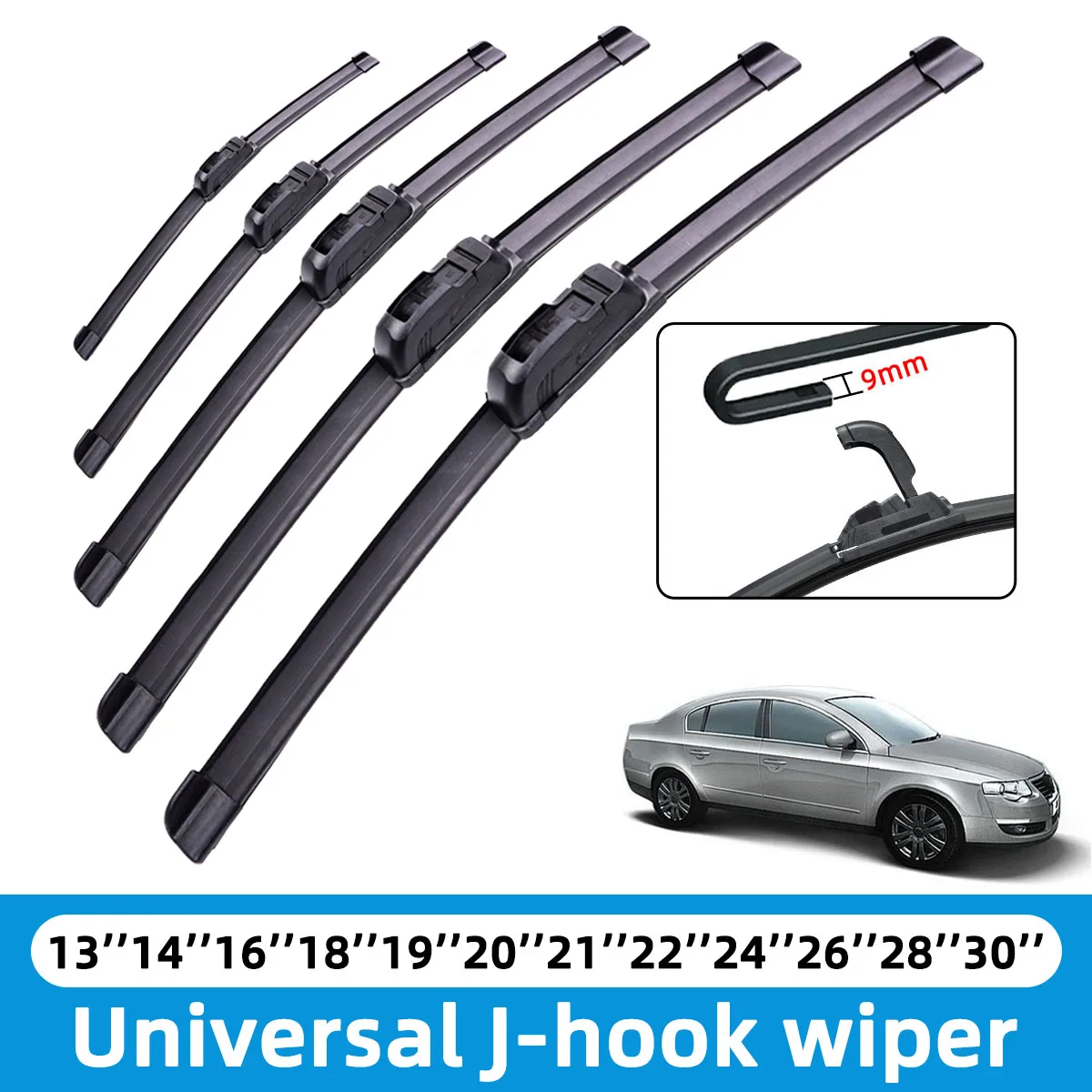 1PC Car Wiper Blades Made Of Natural Rubber All Day High-Definition Stable And Durable Front Windshield Replacement Wipers