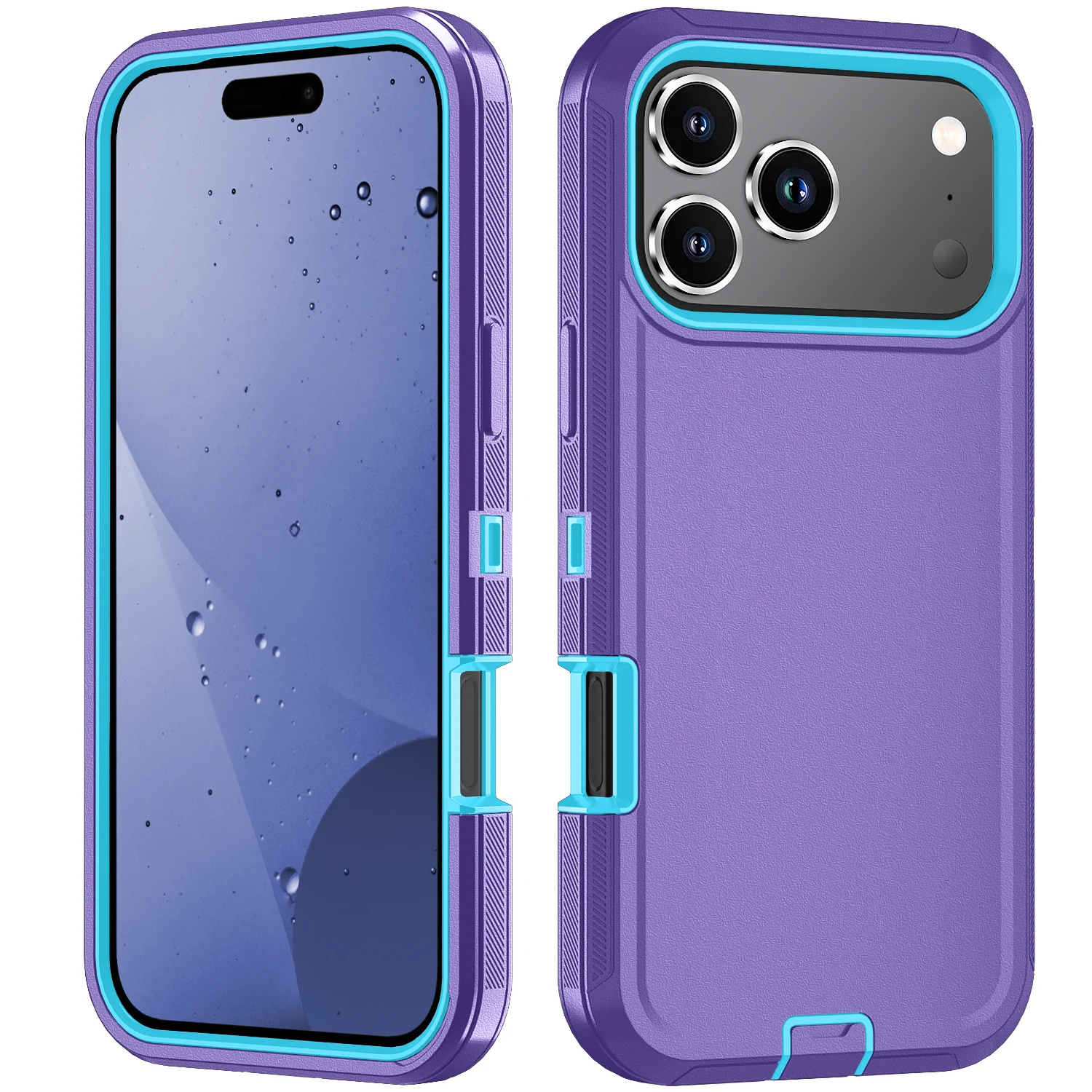 Shockproof Armor Defender Phone Case with Stand - Hard PC+TPU Protective Cover