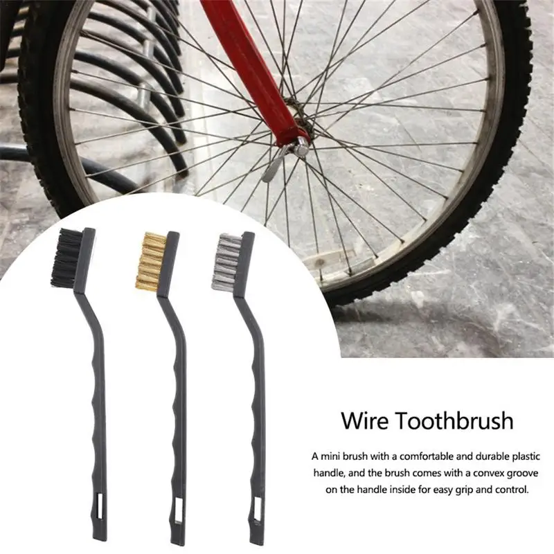 

3Pcs/Set Mini Wire Brush Cleaning Stainless Steel Toothbrush With Wire Bristle For Cleaning Welding Slag And Rust