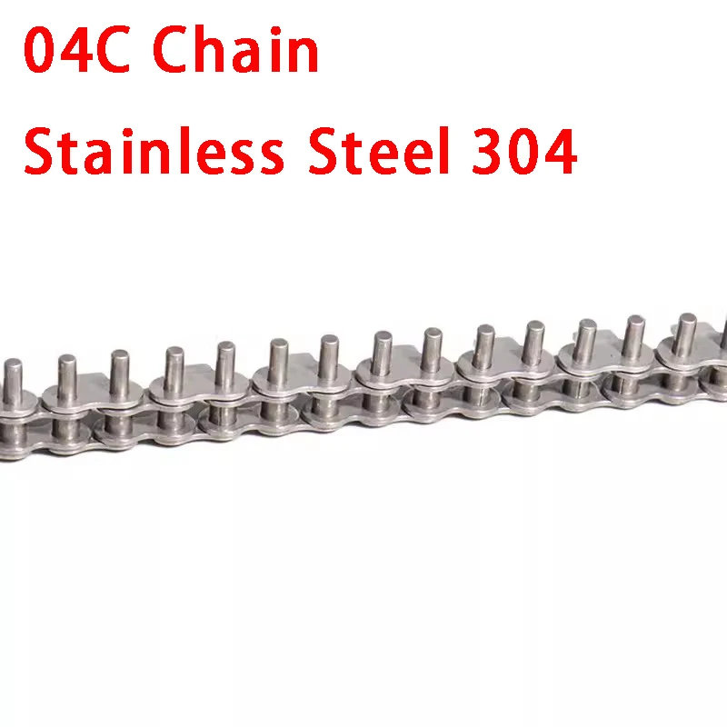 

1 Meter 304 Stainless Steel Industrial 25B Conveyor Roller Chain Small Transmission Drive Chain With 5mm Extended Pin