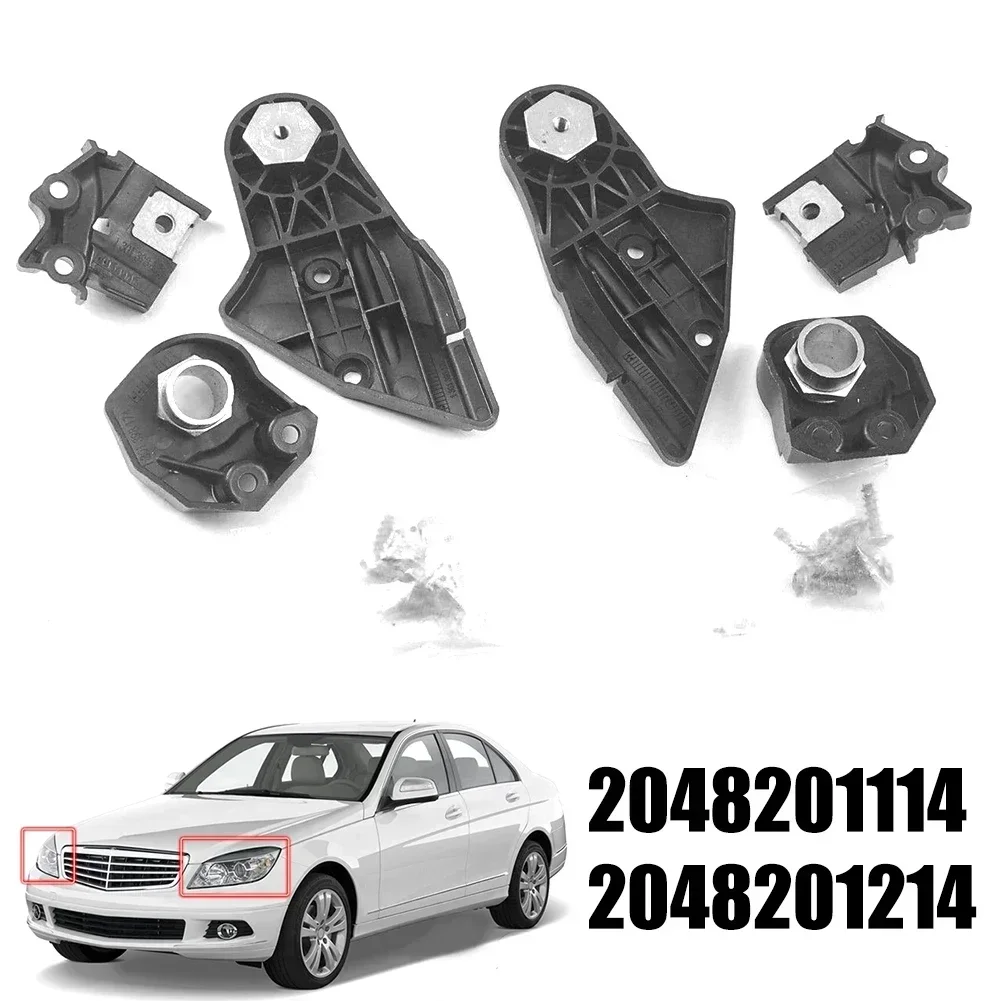 1Pair Front Headlight Bracket Repair Kit For Mercedes For C CLASS W204 2008-2013 High Quality Car Light Repair Kit