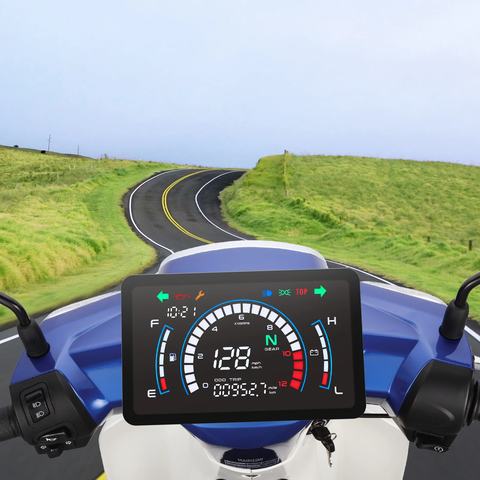 

Motobike Dashboard Motorcycle Digital Speedometer Total Mileage Indicator Light Waterproof And Shock Resistant For Honda EX5