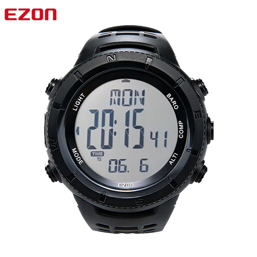 EZON H001H11 Men's Outdoor Sport Digital Watches Running Swimming with Altimeter Barometer Compass  50M Waterproof