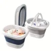 1PC 18L folding dirty clothes basket, portable design, wall hanging dirty clothes basket, suitable for laundry rooms and bedroom 1