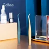 Gollee High Precision Eyelash Tweezers Single Lash & Fanning DIY Lashes Corrosion And Cleaning Resistance Gollee Lash Tweezers 6