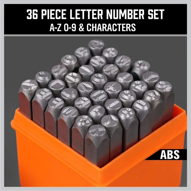 Numbers and Letters Punch Set 36 Piece