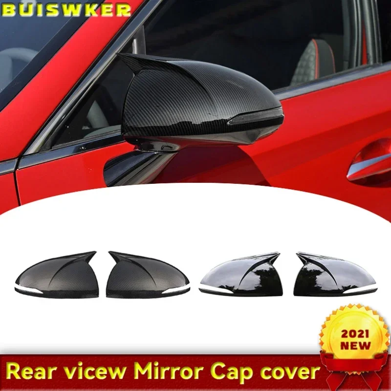 

Carbon Fiber Car Rearview Mirror Cover Side Door Mirror Shell Decoration Trim for Hyundai Sonata DN8 2020 2021