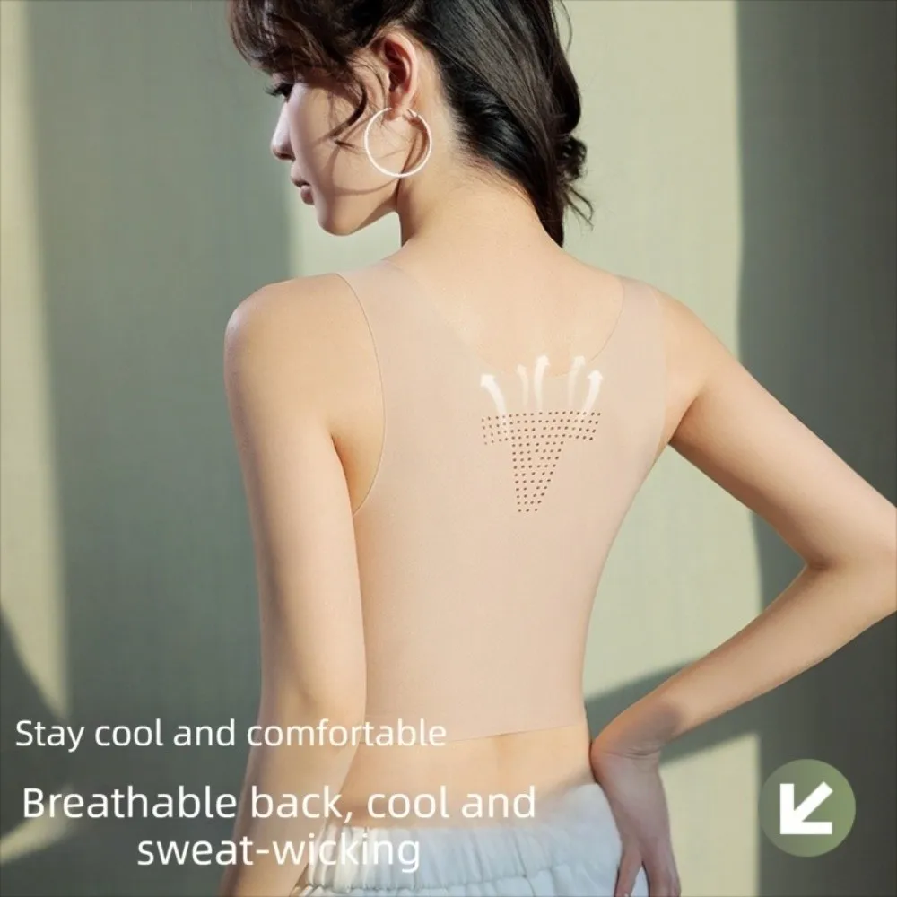 S/M/L/XL/XXL/XXXL/XXXXL Liquid Foundation Underwear Ice Silk Material U Neck Design Ultra-Thin Foundation Liquid Bra 5