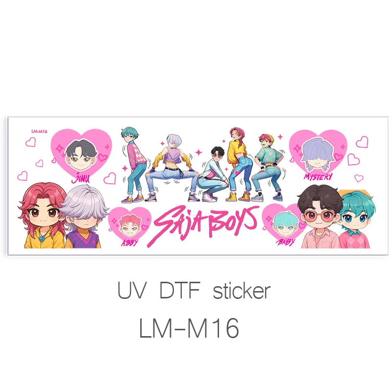 K-pop Demon Hunters UV Sticker Collection - Cartoon Crystal Gift Set