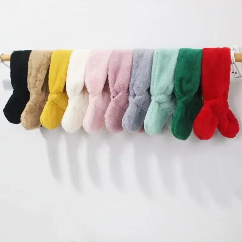 Rabbit Fur Scarf Children Boys Girls Winter Rabbit Fur Scarf