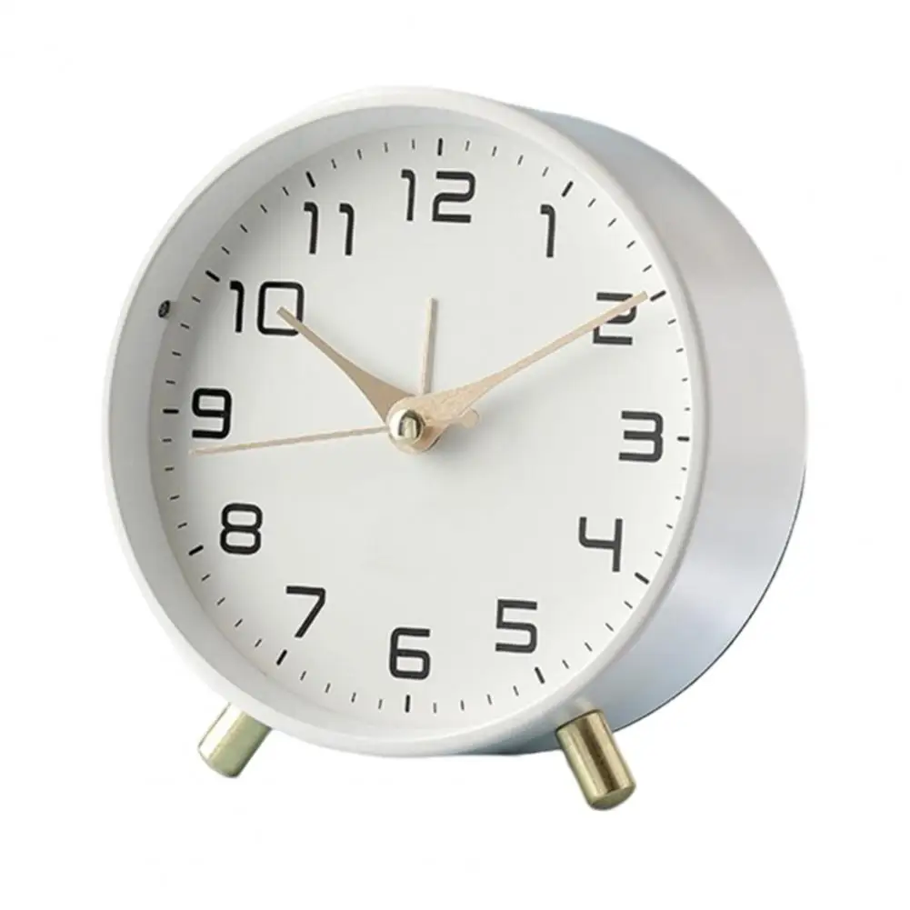 Retro Analog Alarm Clock with Night Light Battery Operated Silent Snooze Function Alarm Clock Bedroom Supplies 5