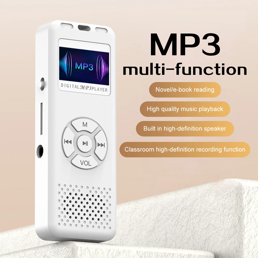 Digital Audio Voice Recorder LED Color Screen A-B Repeat Portable Recorder MP3 For Interview Business Support Up to 64G