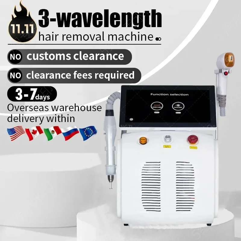 Laser Diode Hair Removal Machine Picosecond Laser Tattoo Remove Machine 808nm Ice platinum Professional Titanium Epilator Device