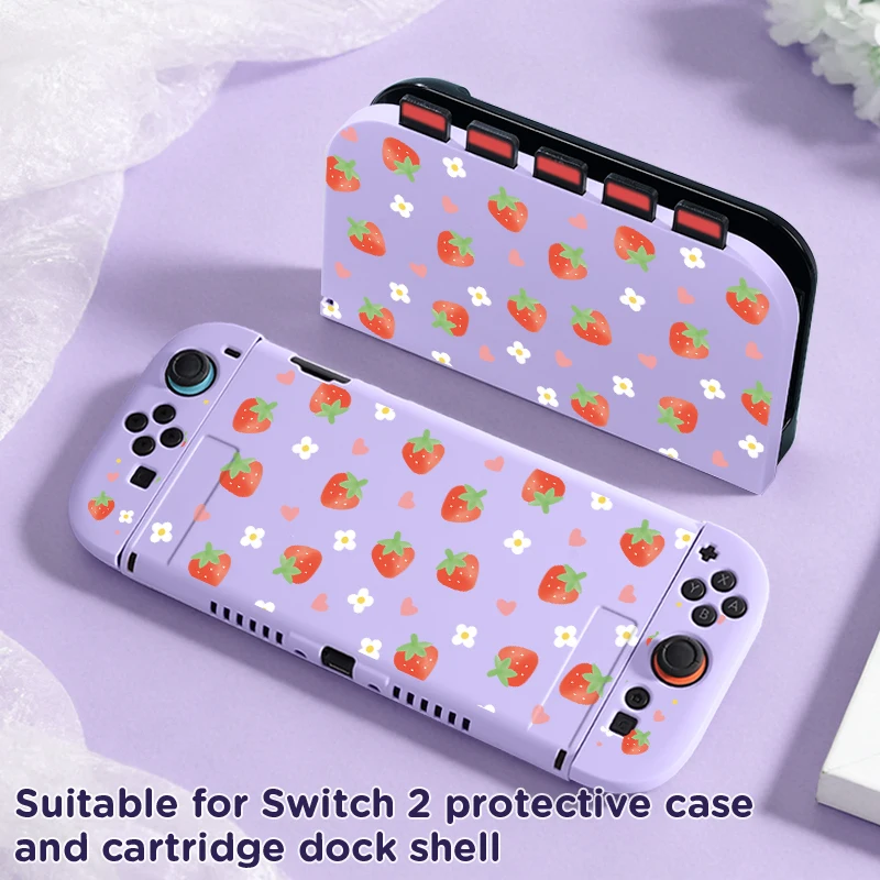 Switch2 Cartridge Dock and Protective Cover Kit - Holds 5 Game Cartridges