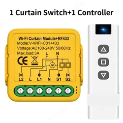 Smart WiFi ZigBee Electric Curtain Module - Voice-Controlled Blinds and Shutter Switch (WiFi upgrade version)