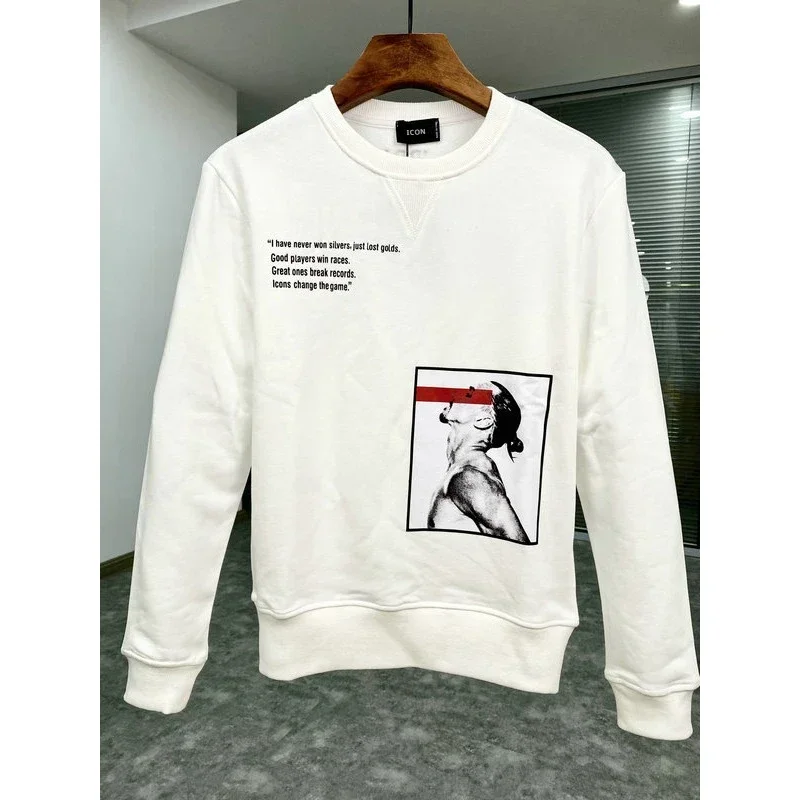 

Top Brand DSQ2 Men Long Sleeve Hooded Pullover Letter ICON Printed Clothing Slim Casual Hoodies & Sweatshirts M TO XXXL