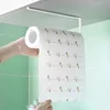 Paper Roll Holder Towel Rack Cling Film Storage Rack Bathroom No Punching Storage Rack Hanging Shelf Kitchen Tissue Accessories 5