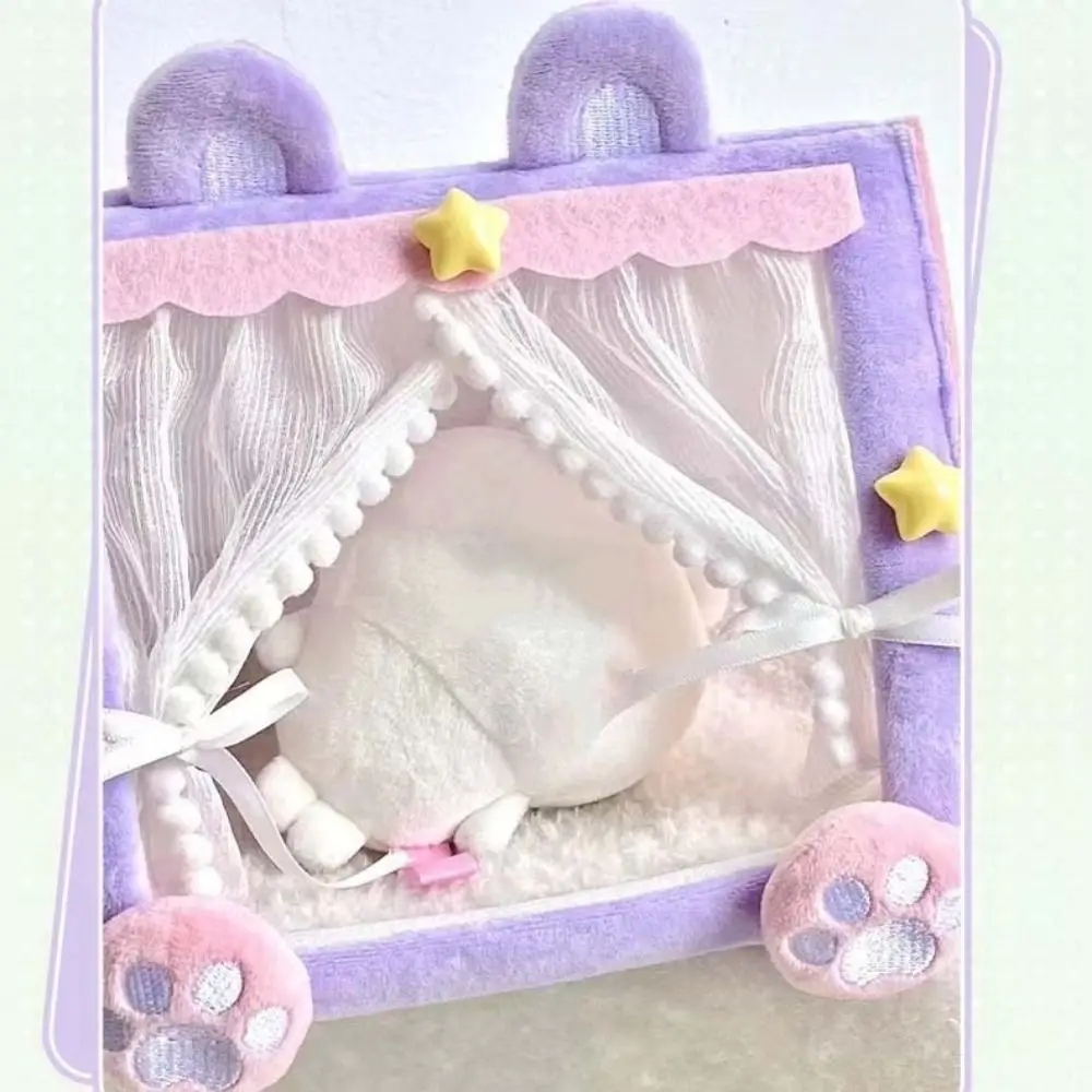 Desktop Ornaments Doll Tent Scene Model Doll Furniture Cotton Doll Bed Pretend Play Cute Doll Sleeping Bed Dollhouse Accessories