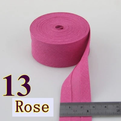 Premium Cotton Bias Tape - Folded and Ironed for Crafts, Sewing, and Quilting - Multiple Lengths Available