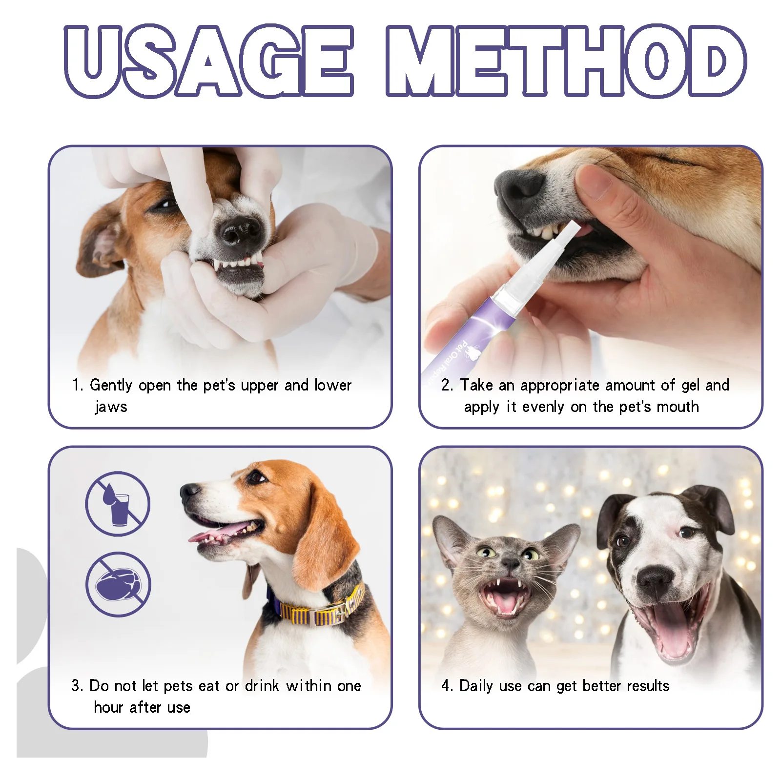 Yegbong Pet Oral Repair Gel, Dog Cat Tooth Odor Deep Cleansing Stain Care Pen