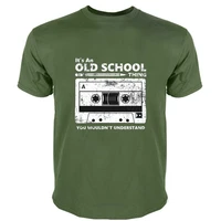 T-shirt en coton pour garçons marque de mode t-shirt hommes lâche Cassette bande crayon Boombox casque Mixtape vieille école Dj Deejay t-shirt 1