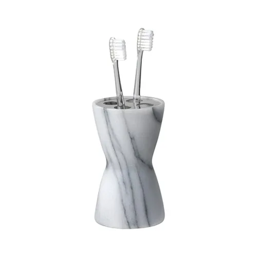 

Hafele White Marble Tooth Brush Holder White Quad 580.31.830